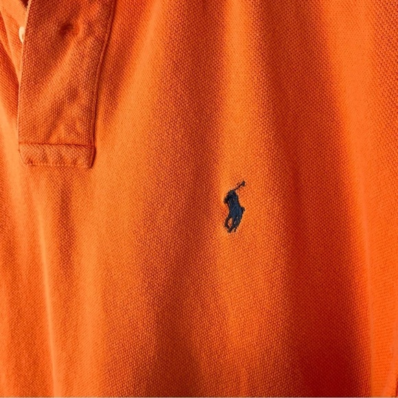 Polo Ralph Lauren Size Large Pique Orange Cotton Polo Shirt - Picture 3 of 6